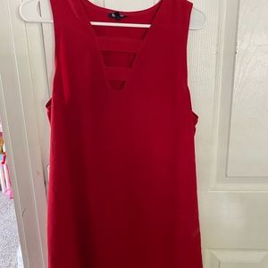 Red sheath dress